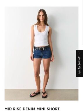 Glassons Mid Rise Denim Mini Shorts - Dark Blue